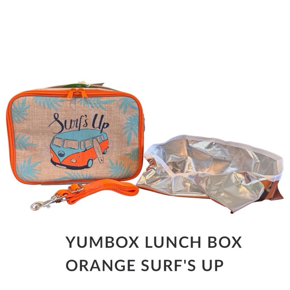 *RARE Yumbox Insulated Lunch Box Orange Surf's Up